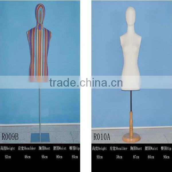 wooden arm fabric mannequin female for sale