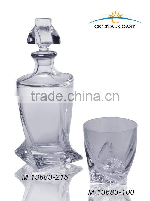 500ml antique twist napoleon brandy czech republic crystal auto machine wine glass decanter with stopper