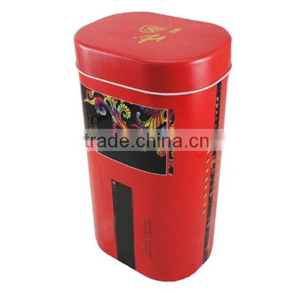 red colour jasmine tea tin box