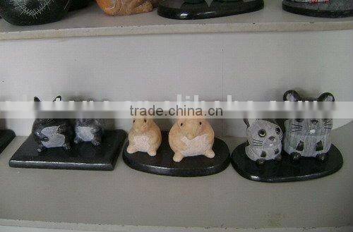 Garden and indoor decor handmade river stone owl sculptures