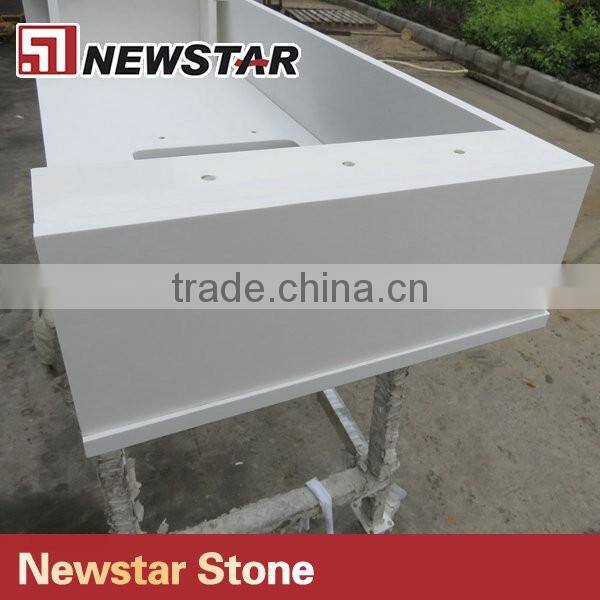 Newstar Pure white quartz vanity tops for hotel