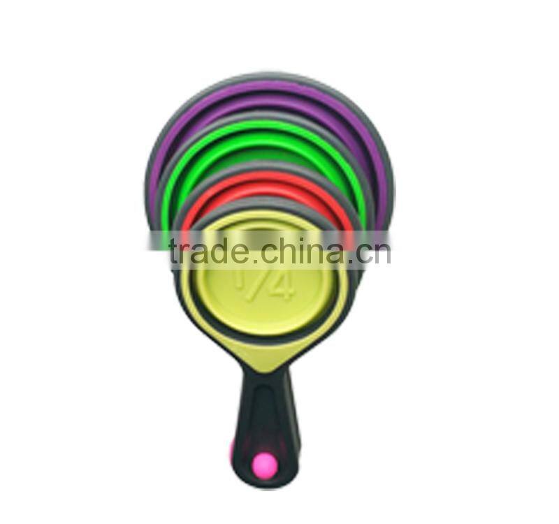 Promotion Factory price Collapsible Silicone homeware Measuring Cups