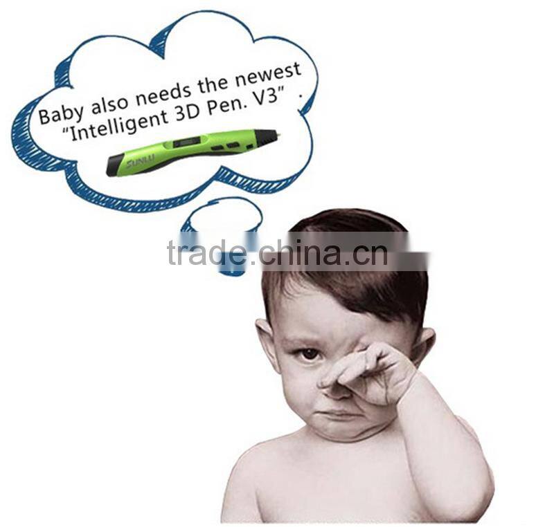 2016 Hotsale Factory price PLA filament 3d printing pen for children diy 3d drawing pen