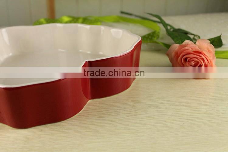 2017 factory supplies ceramic bakeware custom made baking pans