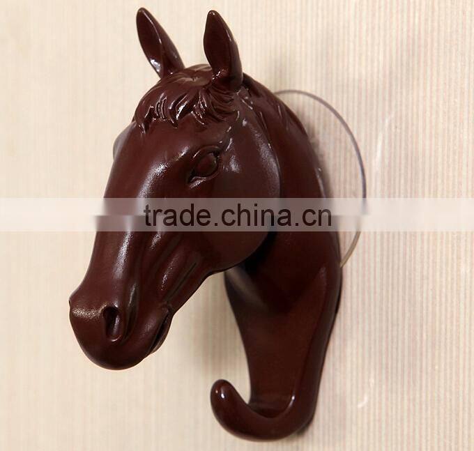 Wholesale Stock Horse Shaped Resin Decorate Sucker Wall Hook