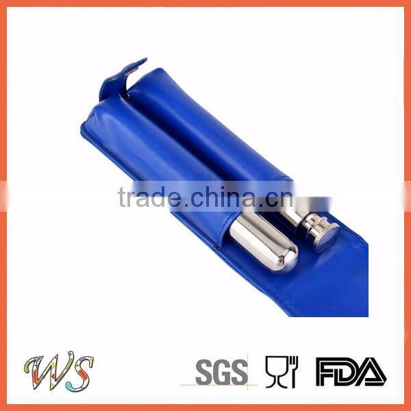 WSJJYY052 sanding polished quality assurance hip flask sets stainless steel hip flask/ liquor flask /drink pot