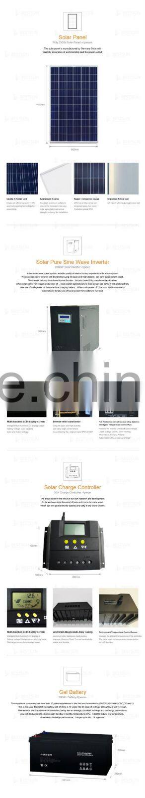 BESTSUN 5000w photovoltaic electricity solar system,3 phase 15kw solar energy system with competitive price