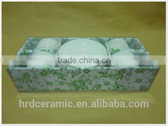 4pcs white porcelain dinnerware ceramic mug and ceramic dish