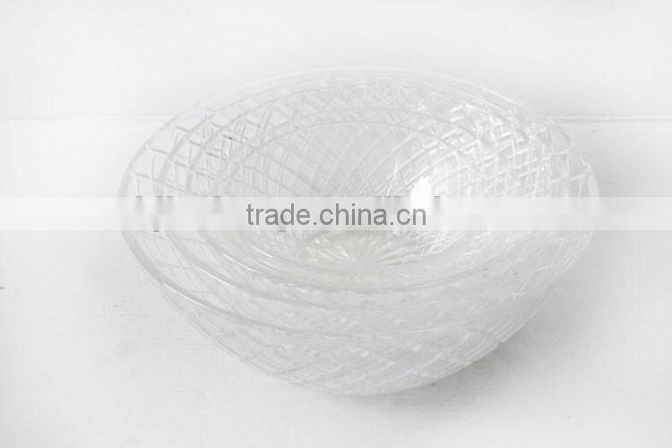 different sizes fruit salad mixing glass bowl for kitchen