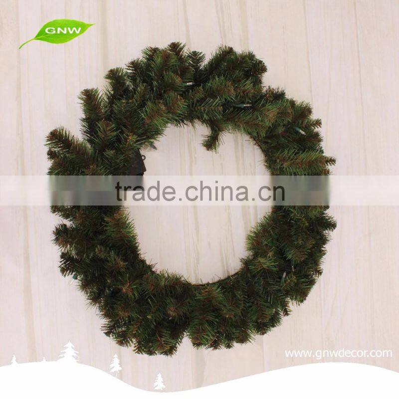 GNW CHWR-1605049 High quality Wholesale Pine needle christmas wreaths undecorated