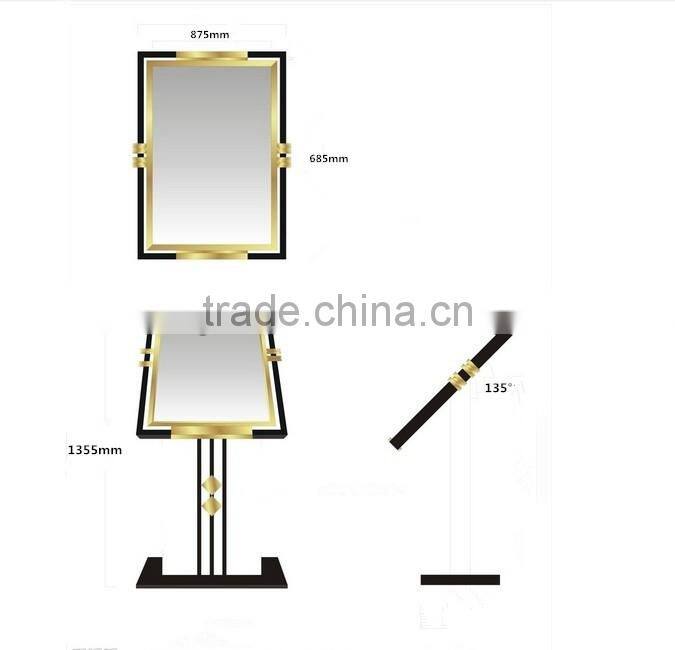 Luxury outdoor menu stand for 5 stars hotel lobby sign stand P-82