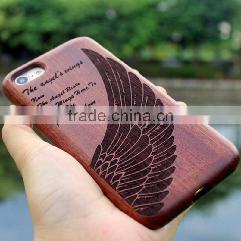 Classical Chinese walnut/bamboo/rosewood/cherry/maya cartoon cell phone case for Iphone