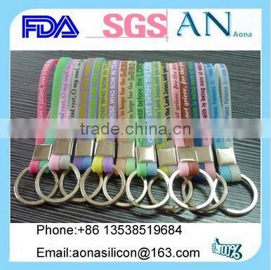 Purchase cheap price silicone with deboss logo key chain