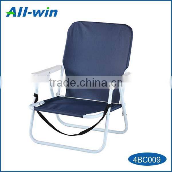 popular outdoor high-quality stackable space-saving low-seat leisure beach chair with armrest