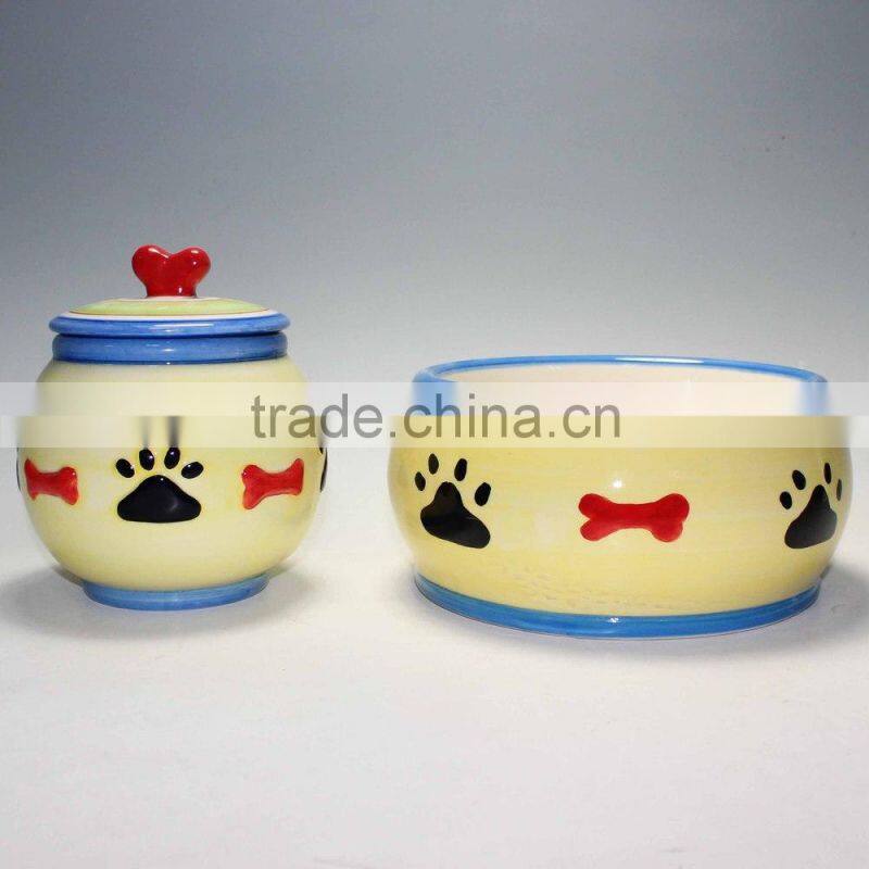Ceramic Pet Jar Pet Food Jar