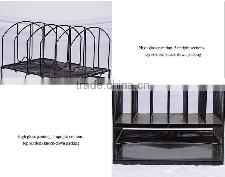 Metal office desk organizer document tray for wholesale