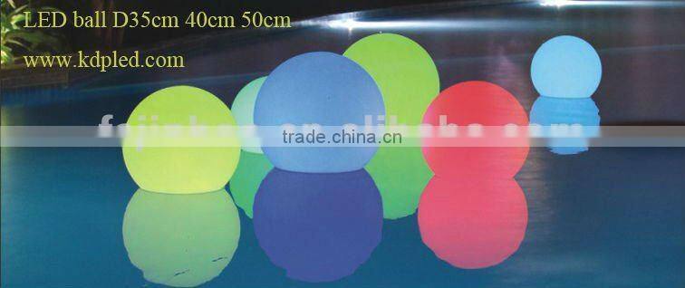Rechargeable colorful Green protection plastic shell warterproof led floating ball light