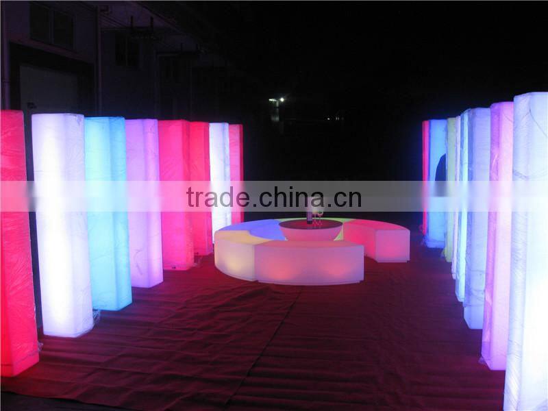 Flashionable color changing rechargeable battery event decoration led column