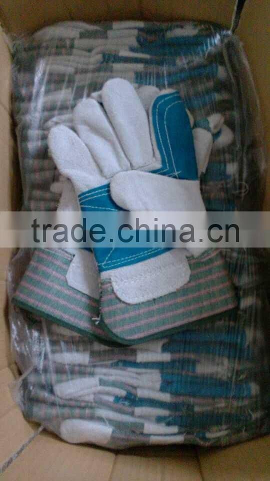 Packaging & Shipping Cowhide split reinfored palm leather glove