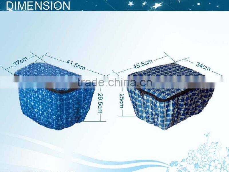 Plaid folding bicycle basket cover bike rain cover