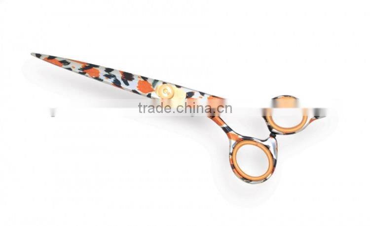 Professional hair cutting scissors shears barber thinning set kit with a black case