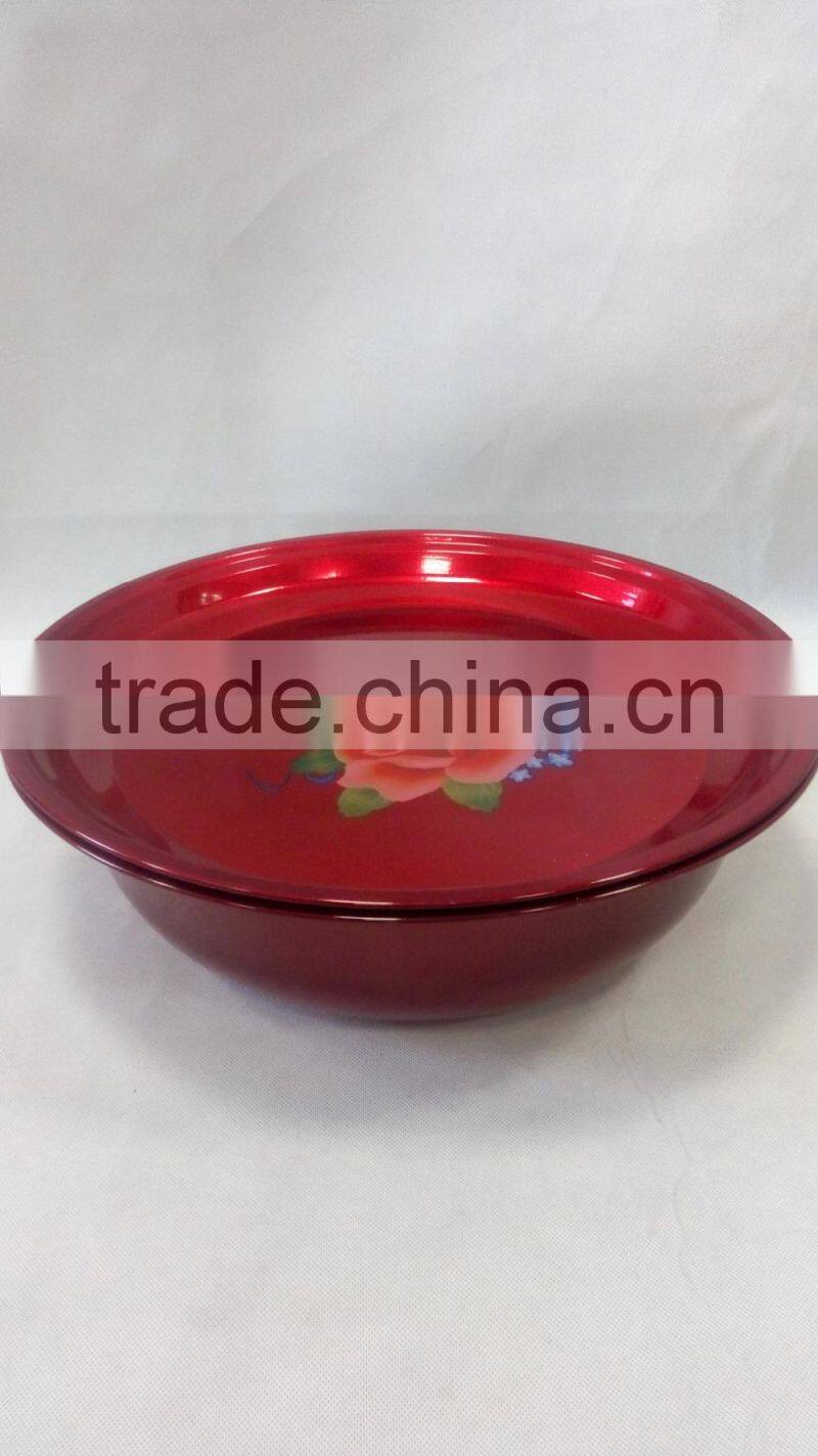 30.36.40cm Galvanised unbreakable color outdoor wash basin with cover