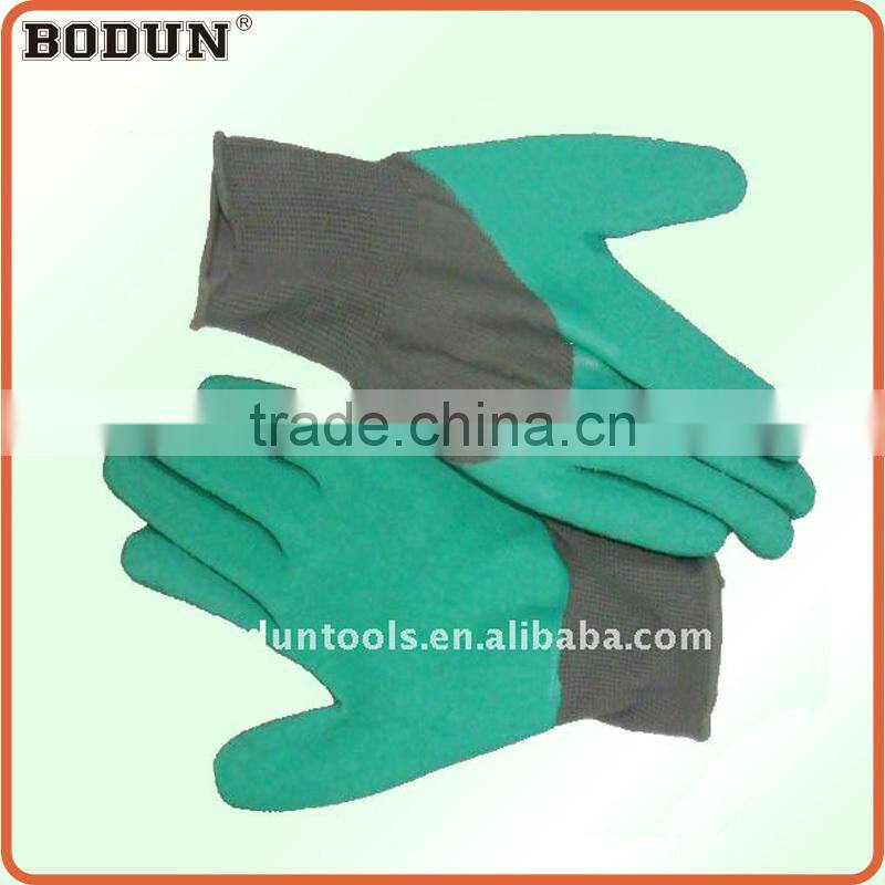 A1006 latex coated crinkle finish nylon glove