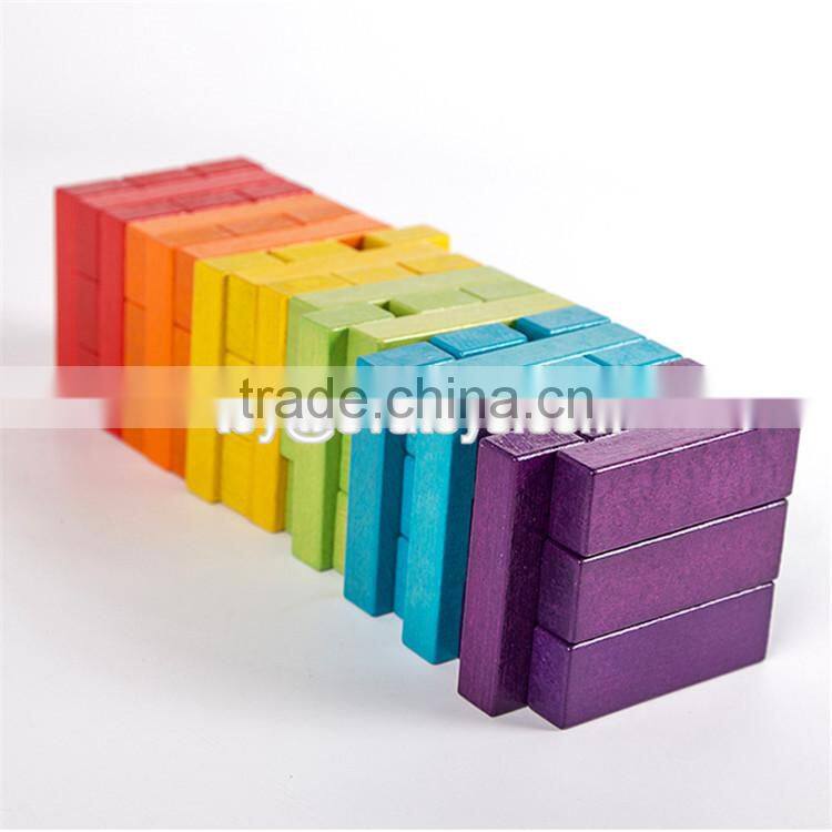 Mini intelligent wooden baby building blocks best design creativity toy wooden baby building blocks W13D143