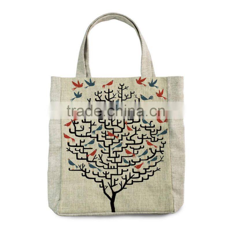New Retro Vantage Coffee Latte Tote Bags Craft Bags Shopping Bags Cotton Linen
