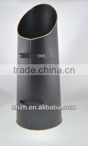 55.5cm matte black coal hod