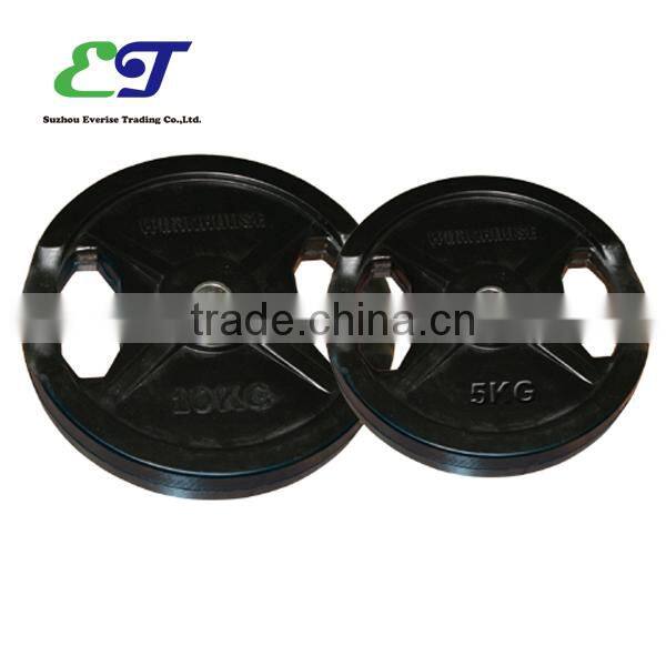 Olimpic plate with 2 holes / Deluxe Urethane olimpic plates / 20kg / 5kg olimpic plates