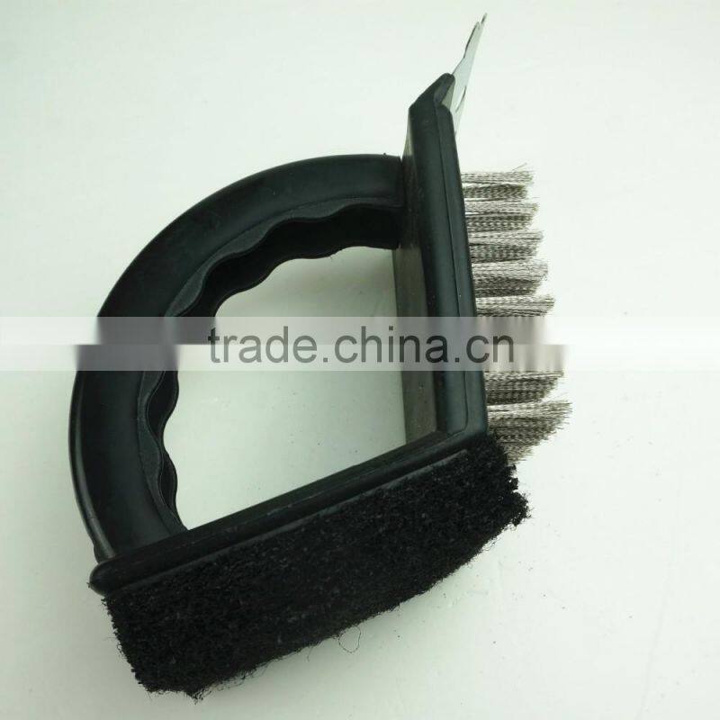 85011 2 Sided Grill Brush BBQ Cleaner Stainless Steel Edge