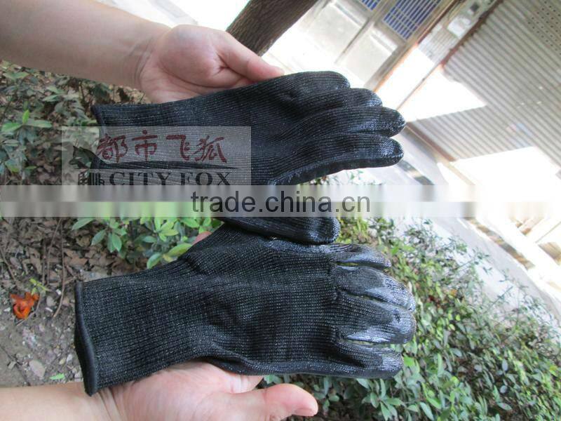 wholesale latex coated stainless steel wire knit work glove cheap latex gloves