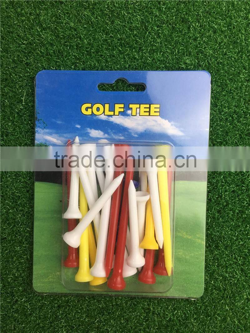 Custom Logo Colorful Plastic Golf Tee with Packaging