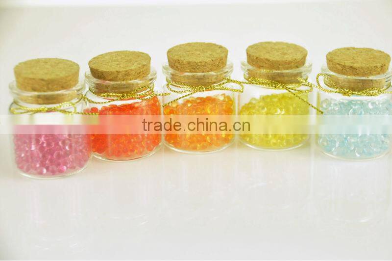 customized wishing small glass bottle package gel fragrance beads