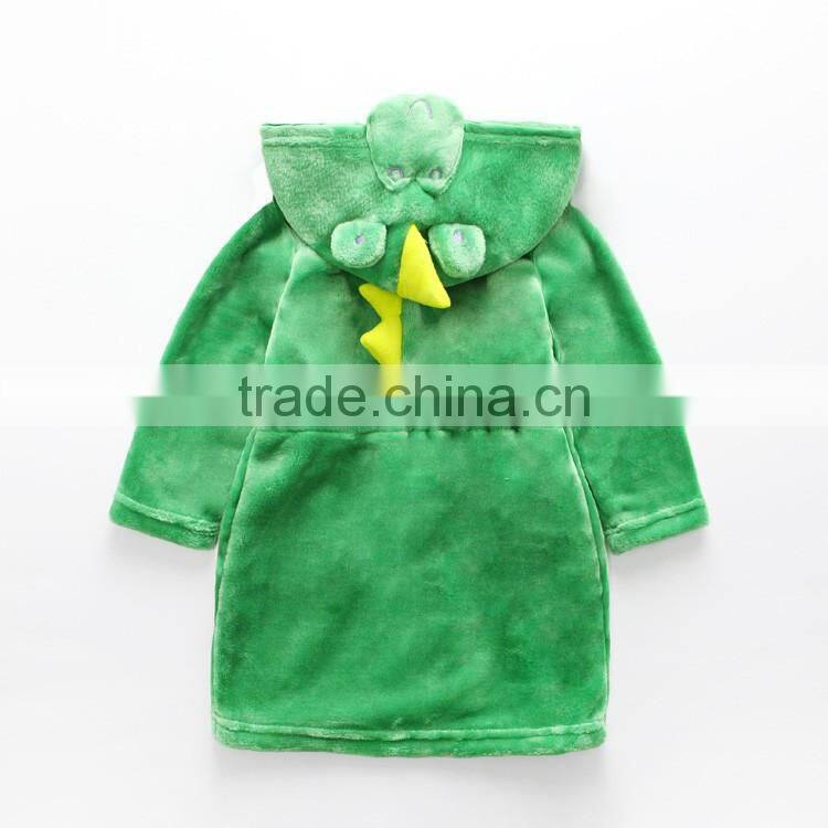 100% polyester animal shape kids hooded bath robe,kids bathrobe, children bathrobe