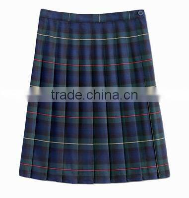 Top fashion garment girls trendy school uniforms plaid skirts