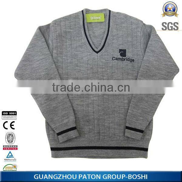 Boshi profesional OEM knitwear sweaters v neck acrylic sweater