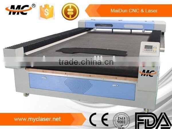 MC1630 superior quality CNC conveyor auto feeding fabric cloth laser cutting machine