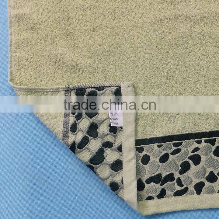 Stock Cotton Terry Bath Towel with Dobby Border Exporter ,130809-4