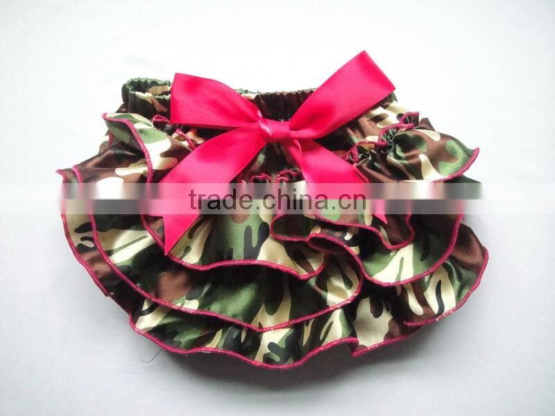 Fancy ruffle Newborn baby girls satin panties ruffles bloomers