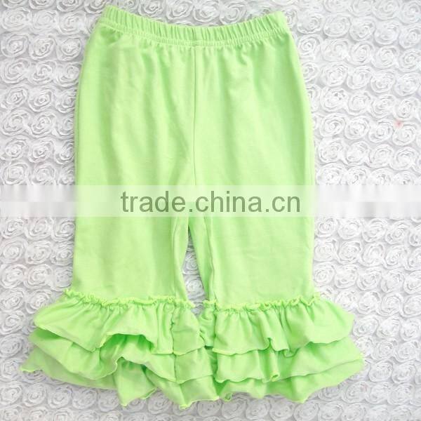Best Selling Solid Color Baby Girls Fall Ruffle Pants