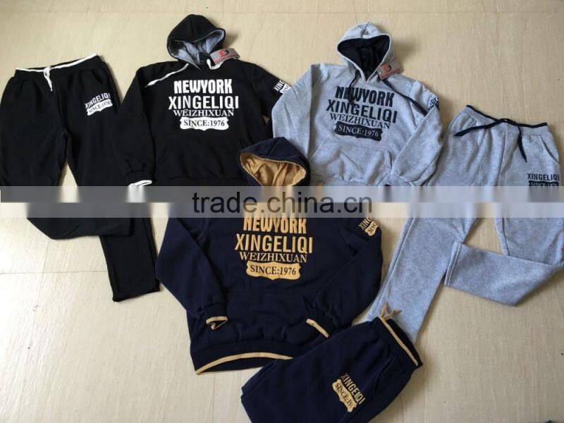 sports suits man training wear fleece sportswear sets men's tracksuit