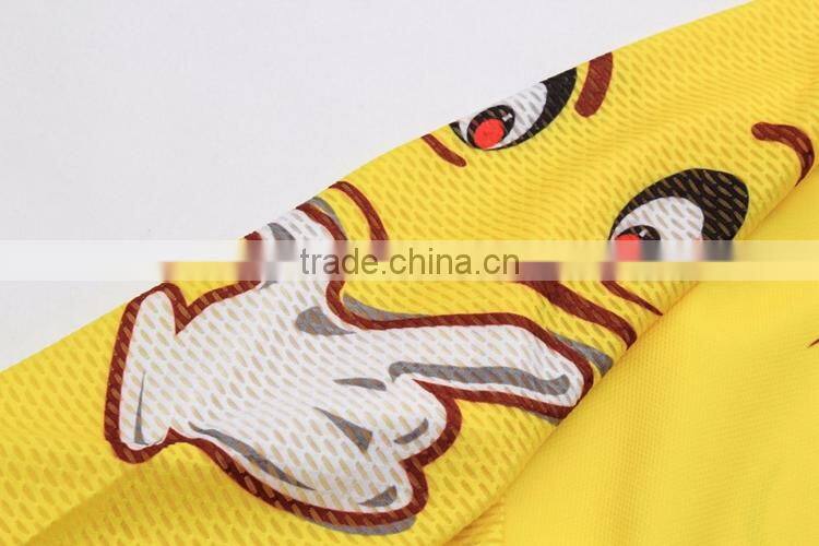 OEM sports wear factory bright yellow lovely Comics cycling jersey mens
