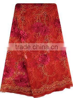 Bestway Textile FL0072 In Pink Color Dubai French Chantilly Lace Wholesale