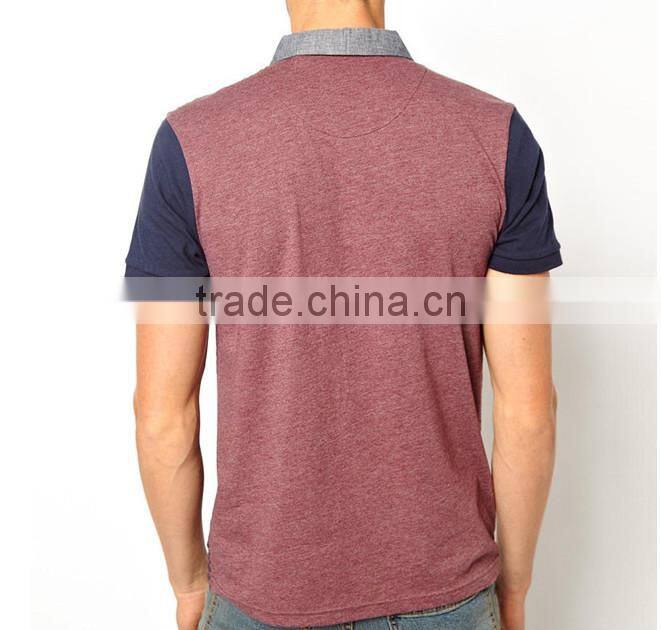 color combination polo shirt in stripe