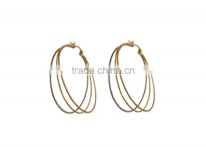 Stylish Artificial Gold Plated Hoop Earrings