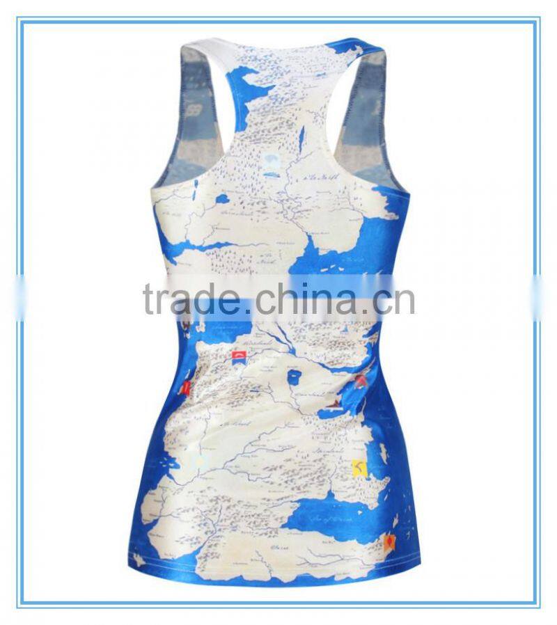 wholesale gym full printing tank top China manufacturer