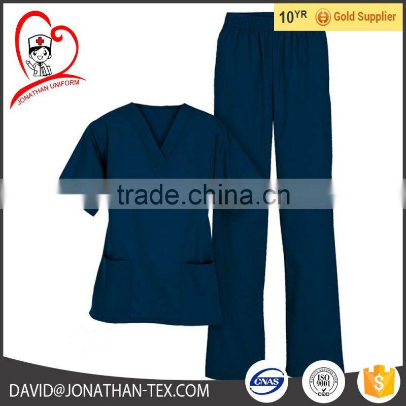 poly/cotton medical scrub sets medical uniforms reina scrubs set