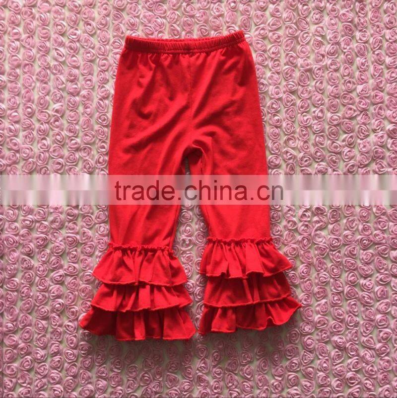 Persnickety Spring Cotton Girls Ruffle Pants Wholesale Baby Triple Ruffles Baby Pants